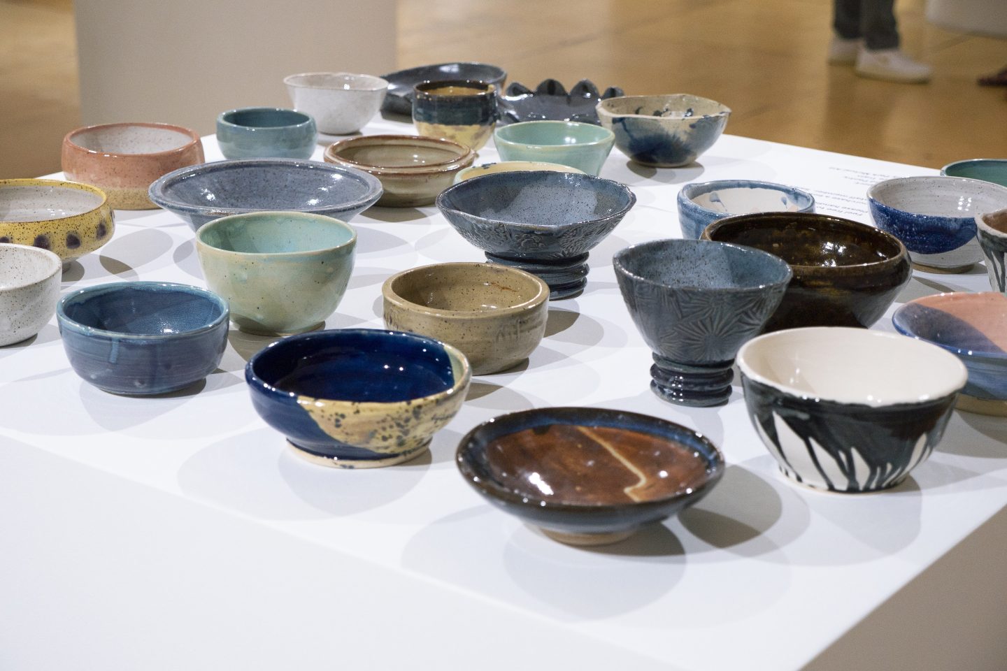 Array of ceramic bowls for the Third Empty Bowls Fundraiser