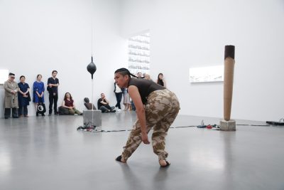 Agentic Mode performance at Petzel Gallery, 2019 . Courtesy the artist